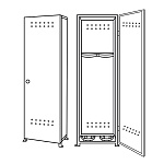 Шкаф для газовых баллонов ШГМ-01-04 (2 шт по 40л/50л выс.давления, л/с 1,0 мм)